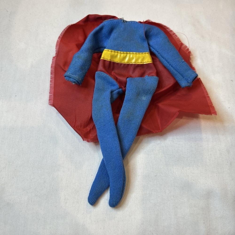 Vtg Mego Super‎ Man SUIT jumpsuit costume original 1974 8" clothing clothes